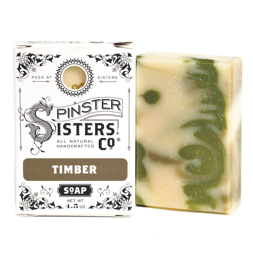 Spinster Sisters Timber Soap Bar, 4.5 Oz